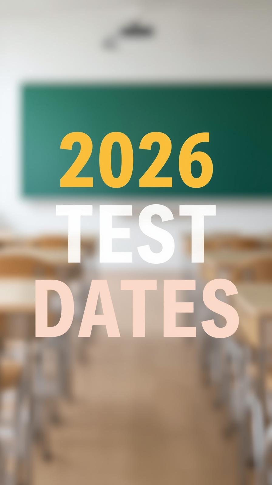 2026 Test Dates are Out
