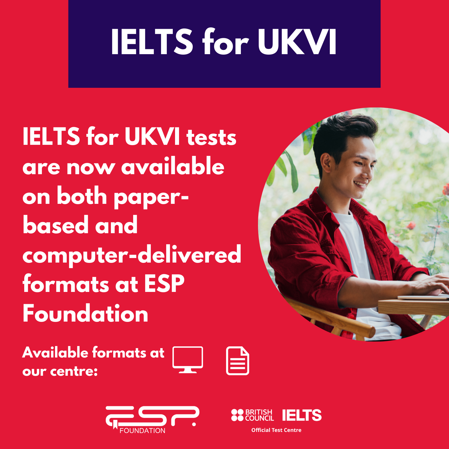 IELTS for UKVI now available to take on a computer!